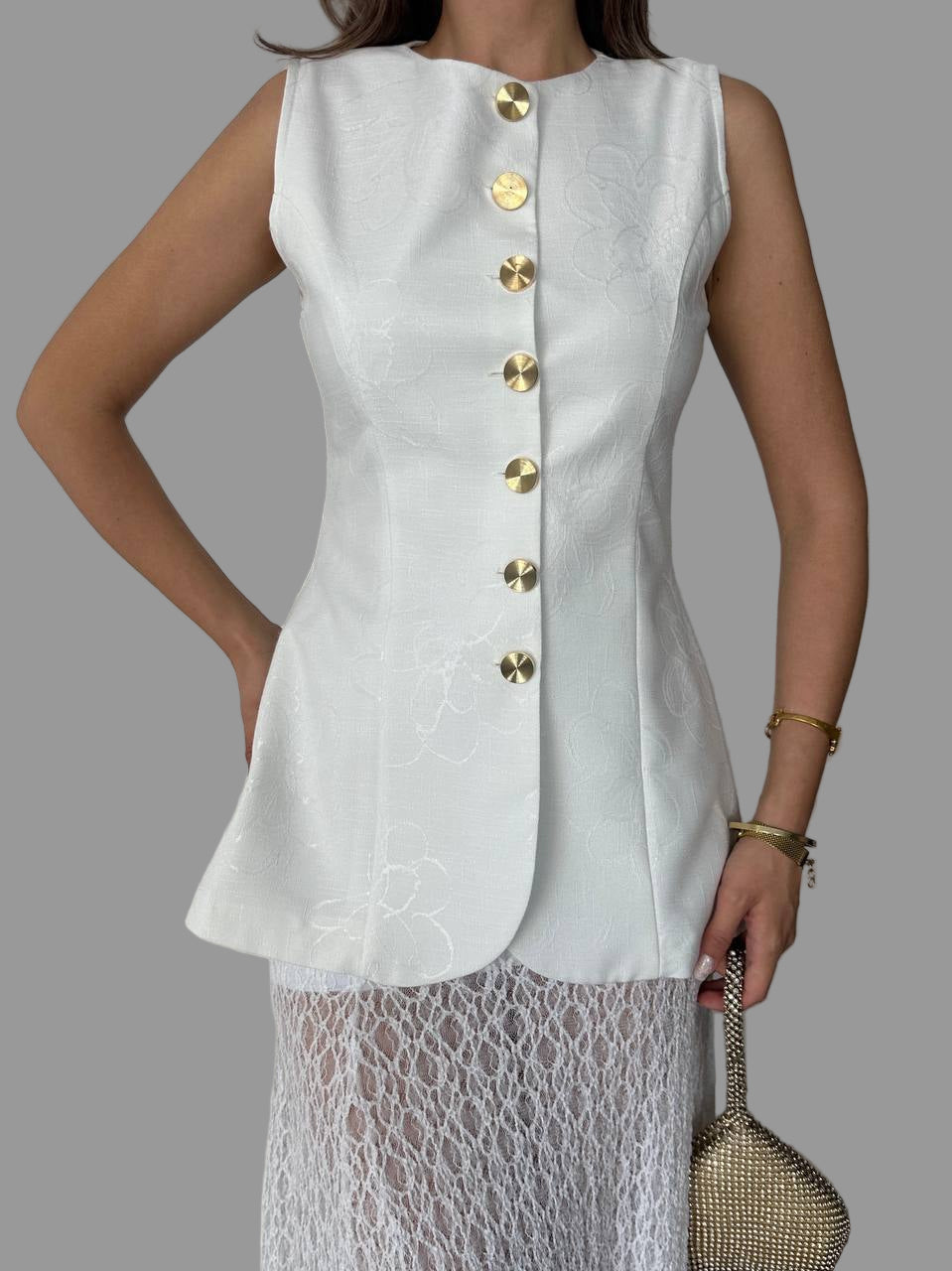 ווסט אלגנטי בגוון לבן