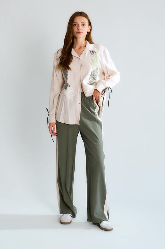 סט חולצה מכופתרת 